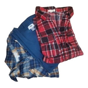 Plaid juniors shirt bundle